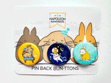 Pin Back Bun-tton Trio
