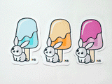 Ice Ice Bunny Vinyl Sticker