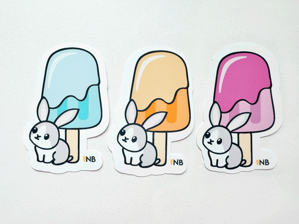Ice Ice Bunny Vinyl Sticker