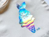 Ice Ice Bunny Holographic Tote Bag