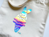 Ice Ice Bunny Holographic Tote Bag