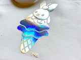 Ice Ice Bunny Holographic Tote Bag