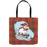 Hopping Through The Snow Tote Bag
