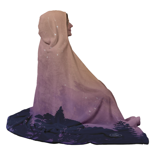 Star Light, Bun Bright Hooded Blanket—Sunset