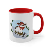 Hopping Through The Snow Accent Mug