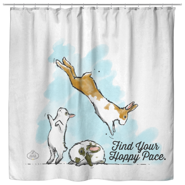 Find Your Hoppy Pace Shower Curtain