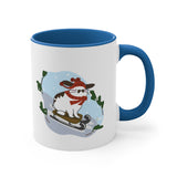 Hopping Through The Snow Accent Mug