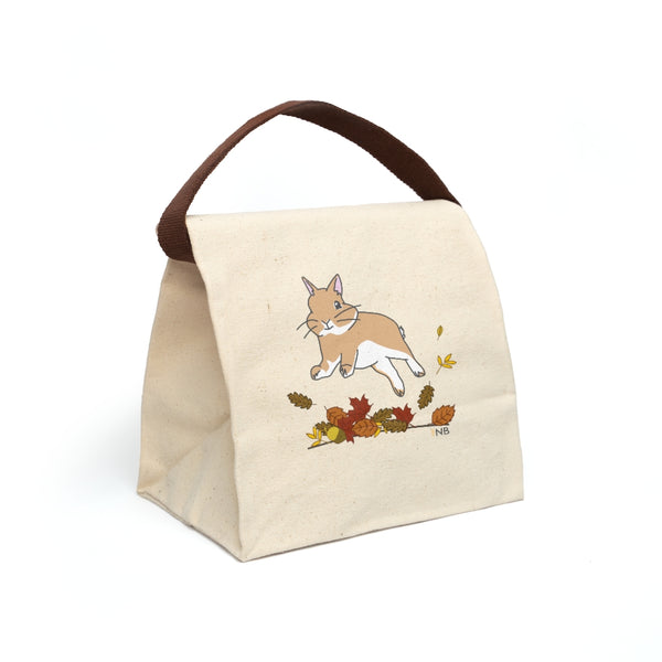Hop Right In Canvas Lunch Bag With Strap
