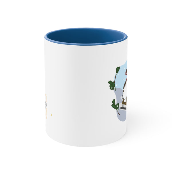 Hopping Through The Snow Accent Mug