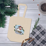 Hopping Through The Snow Double Wine Tote Bag