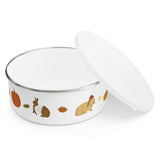 Fall For Bunnies Enamel Bowl