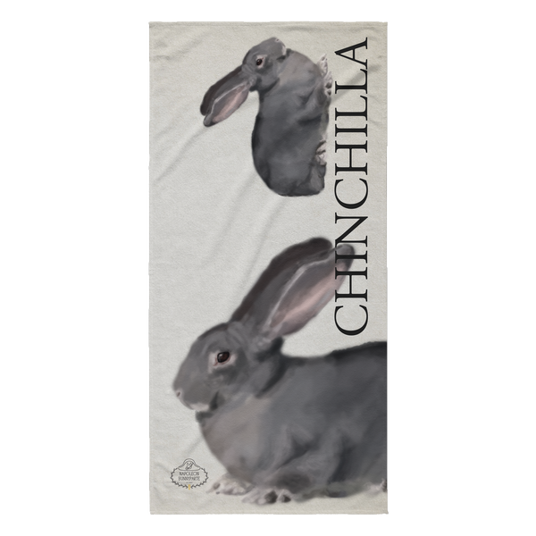 Chinchilla Rabbit Beach Towel