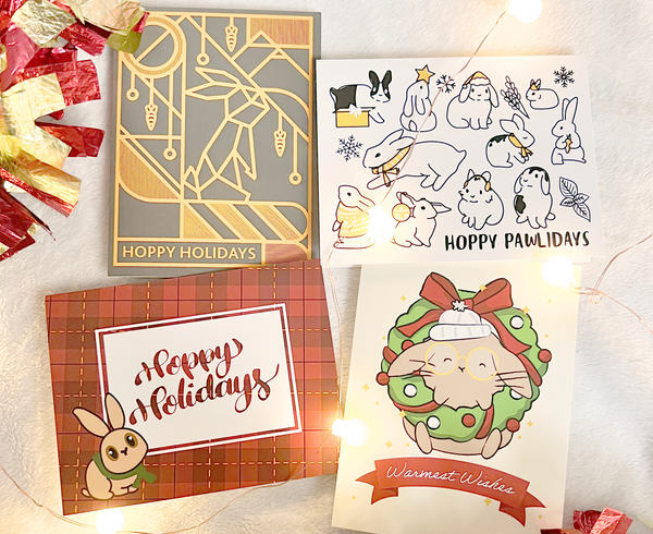 Furry and Bright Holiday Cards ( Set of 8)