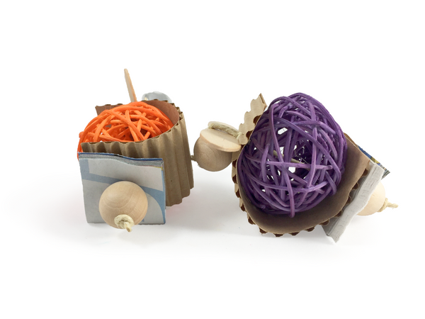 Wood and Paper Fiesta Toy (Set of Two)