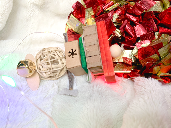 Snowshoe Hare Holiday Throw Toy