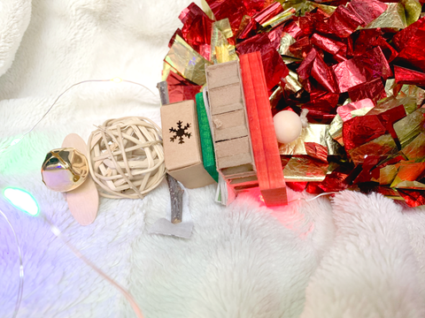 Snowshoe Hare Holiday Throw Toy