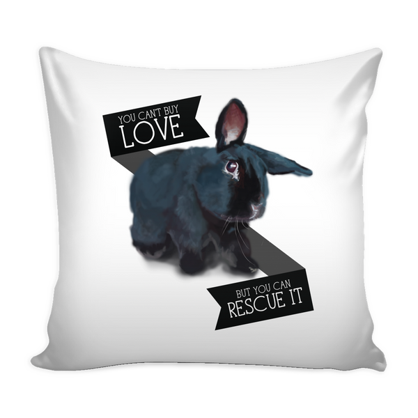 Black Bunny Friday Pillow Cover