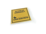 Save Our Pets Emergency Sign