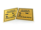 Save Our Pets Emergency Sign