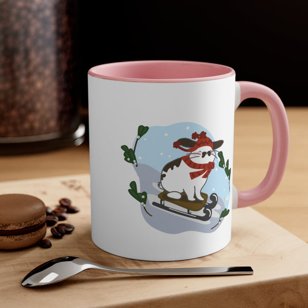 Hopping Through The Snow Accent Mug