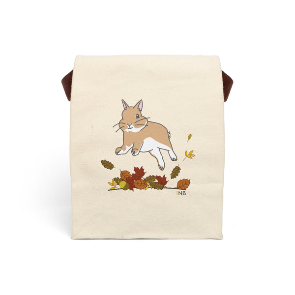 Hop Right In Canvas Lunch Bag With Strap