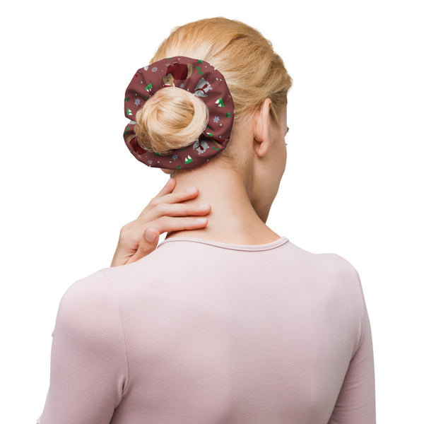Warming Winter Bunnies Scrunchie (Red)