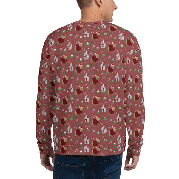 Warming Winter Bunnies All Over Sweatshirt