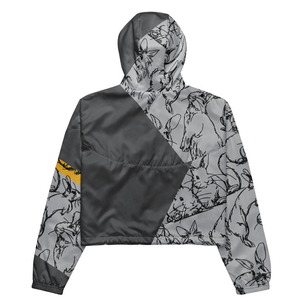 Hop To It Cropped Windbreaker (Yellow)