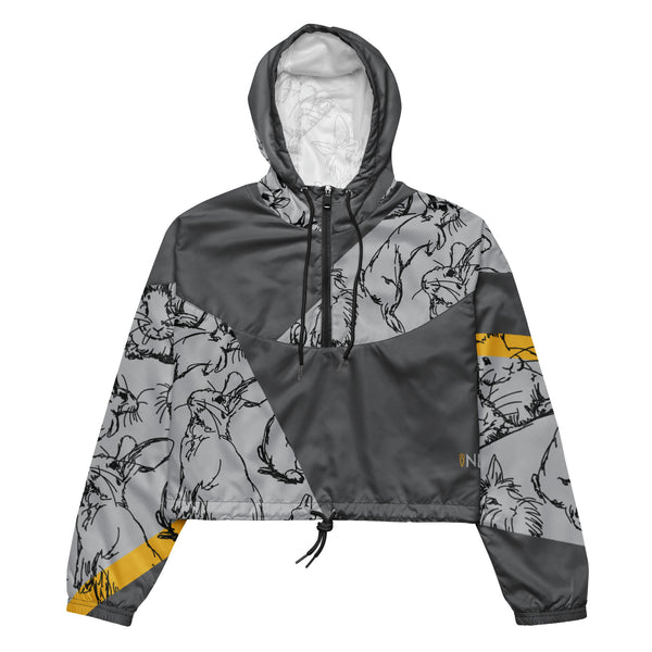 Hop To It Cropped Windbreaker (Yellow)