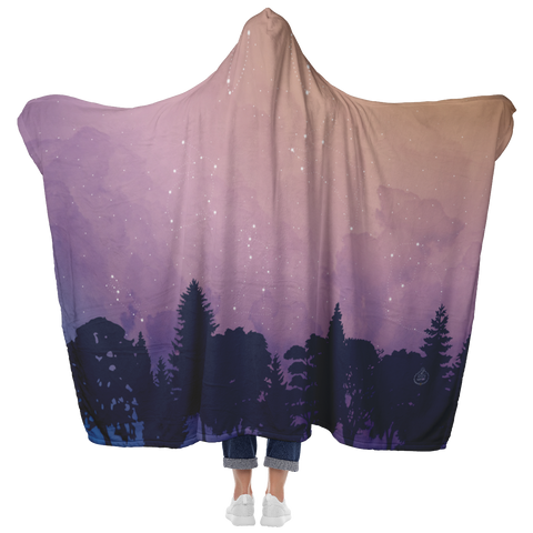 Star Light, Bun Bright Hooded Blanket—Sunset