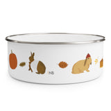 Fall For Bunnies Enamel Bowl