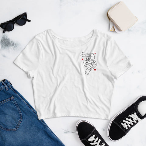 A Little Heart To Heart Crop Tee